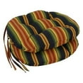 thumbnail image 3 of Blazing Needles 16-inch Spun Polyester Patterned Outdoor Round Tufted Chair Cushions (Set of 2), 3 of 4