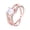 Rose Gold, variant on Rose Gold Plated CZ Crystal Square Simulated Diamond Engagement Ring Promise Rings for Women
