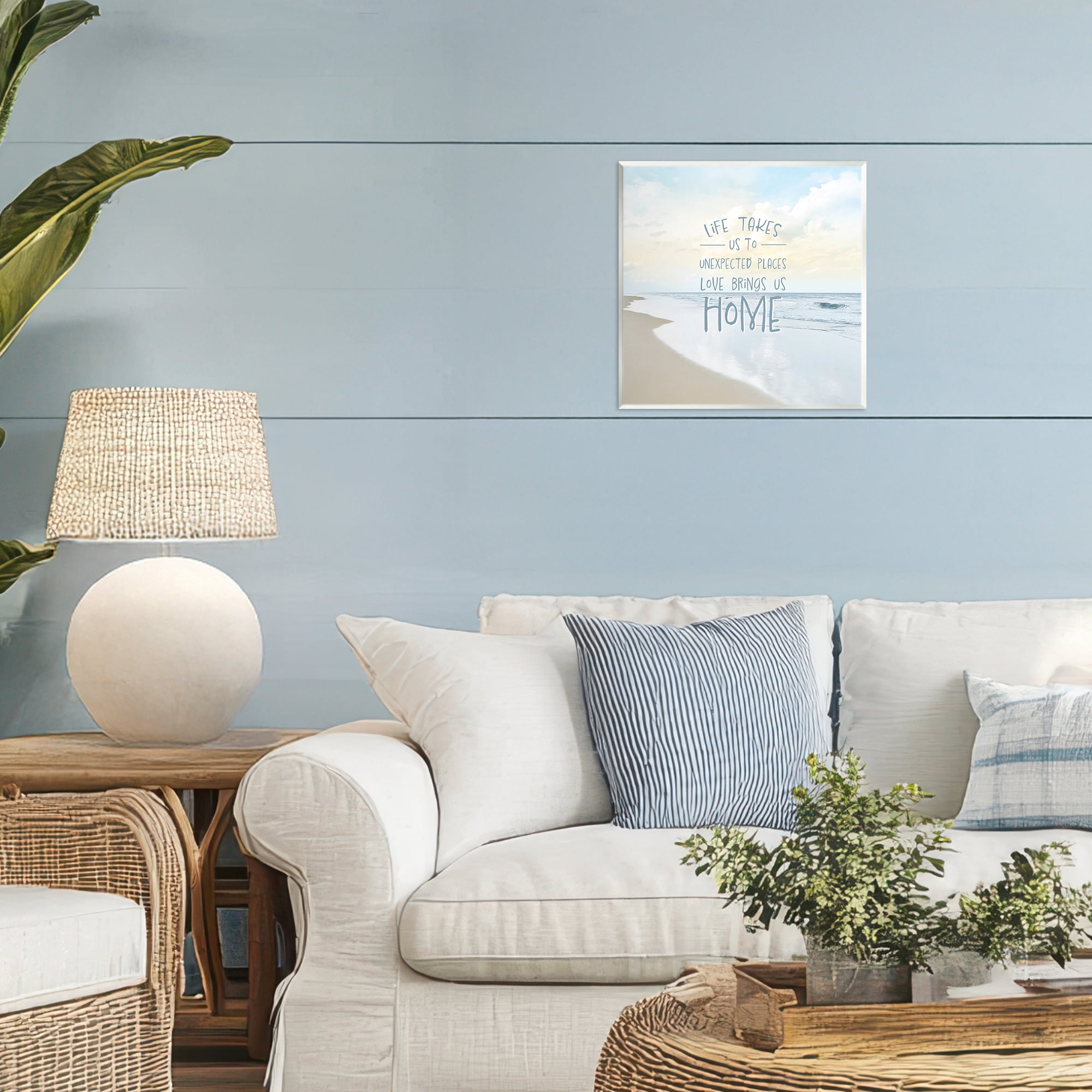 Stupell Industries Love Brings Us Home Inspiration Wall Plaque Art, design by Natalie Carpentieri
