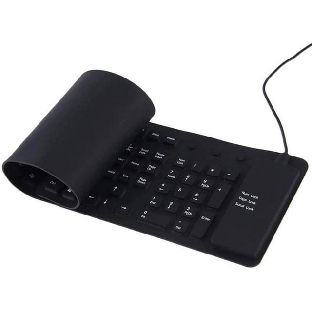Folding Portable USB Wired Keyboard for PC Laptop Silicone Silent Keyboard Random Color for PC Laptop Folding Portable USB Wired Keyboard Silicone Silent Keyboard 49.2×13.9.×1.1cm