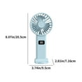 thumbnail image 3 of MERILER Digital Display Folding Fan USB 5-speed Rechargeable Small Fan Portable Handheld Fan (1x Portable Fan), 3 of 7
