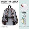 thumbnail image 4 of Skull and Bow Gothic Pattern Cute School Backpack with Padded Back and Adjustable Shoulder Straps 13.4"x11"x4.7", 4 of 4