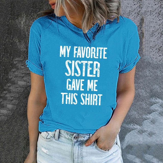 LSLJS Women's Funny Printed Pattern Casual Fashion Soild Color Short Sleeve Tops Blouse