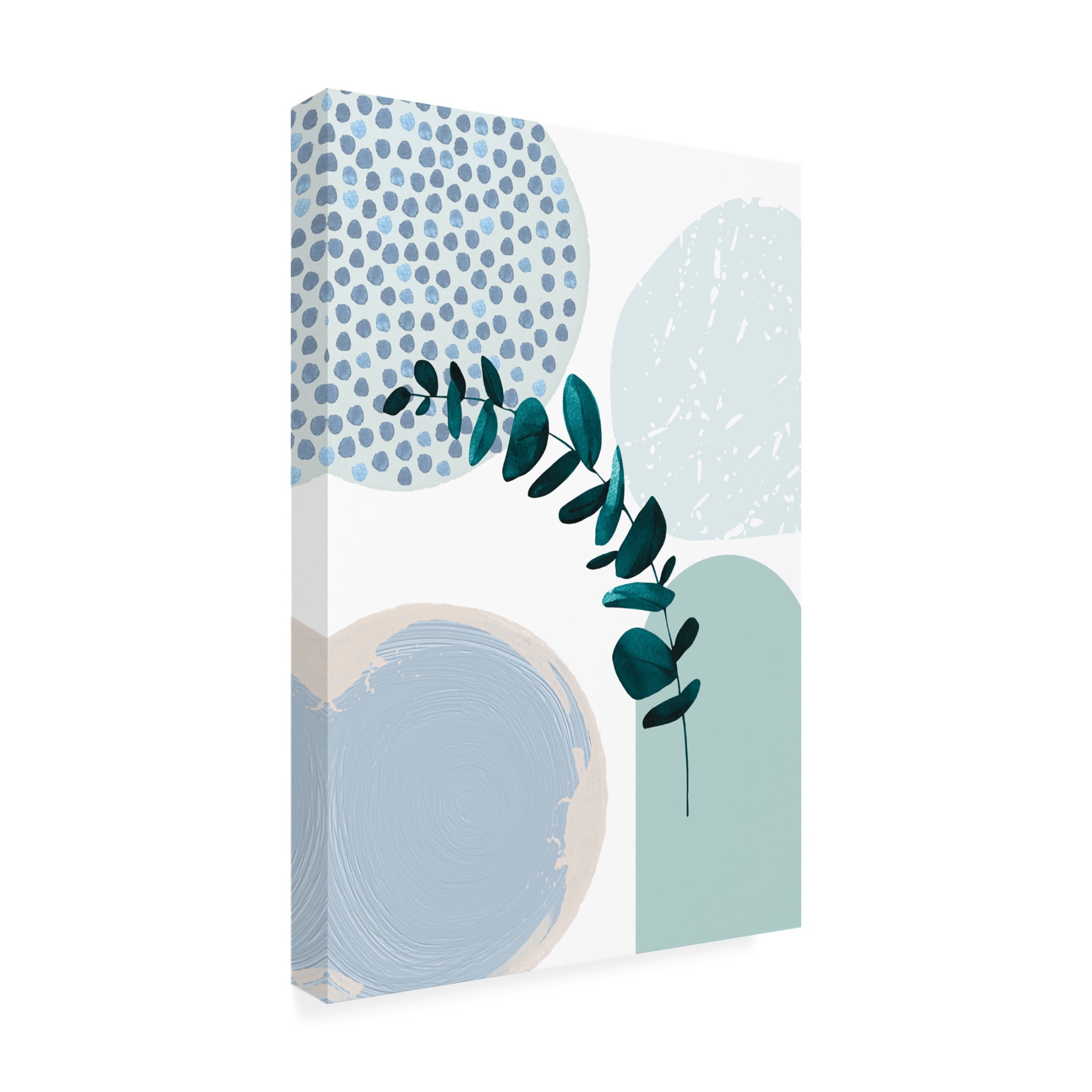 Trademark Fine Art Sally Ann Moss Blue green boho 2 Canvas Wall Art