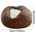 thumbnail image 1 of Housse de Fauteuil Poire, Grande Housse de Sofa Circulaire en Velours pour Adultes et Enfants, Housse de Meuble Lounge Ronde Douce et Duveteuse, Fermeture Éclair Lavable, Sans Remplissage, pour Salon, Chambre, Bureau à Domicile, 1 of 6