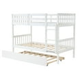 thumbnail image 3 of Ouyessir Twin Over Twin Wood Bunk Bed with Ladder Solid Wood Bunk Bed Frame with Trundle For Kids, Teens Bedroom BunkBed,No Box Spring Needed, 3 of 8