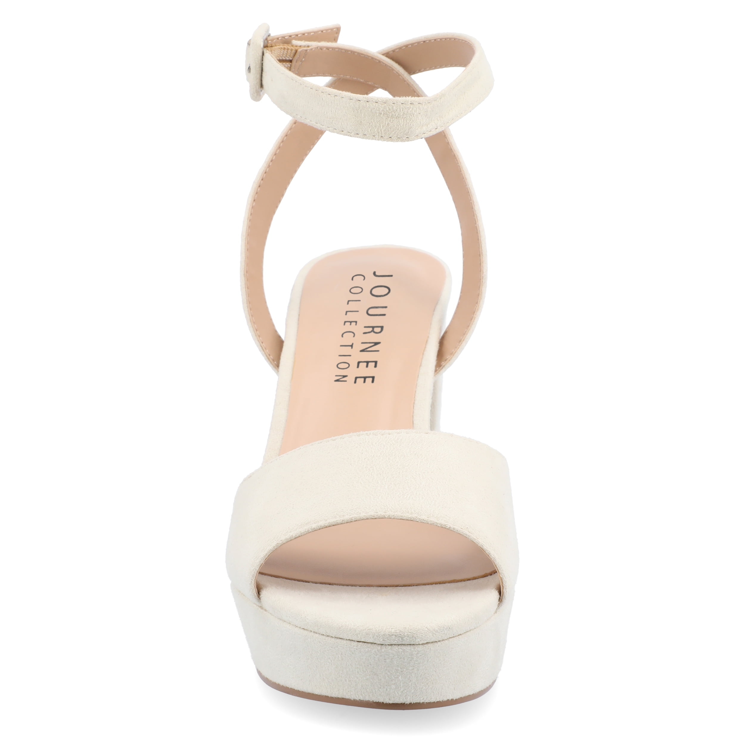 Journee Womens Nairri Vegan Leather Platform Heel Dress Sandals, Widths Available