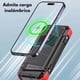thumbnail image 4 of Mr. Gadgets Solar Blast Power Bank 20000 Mah Bateria Panel Solar De Carga Portatil Con Linterna, Manivela De Emergencia, Carga Inalambrica, Color Negro Con Rojo., 4 of 7