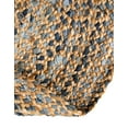 thumbnail image 7 of Unique Loom Braided Chindi Collection Area Rug - Crossed (4' 1" Round Natural/Blue), 7 of 7