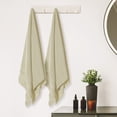 thumbnail image 4 of Juego de toallas de baño REGALWOVEN de algodón de 2 toallas, toallas de lujo, altamente absorbentes y de secado rápido para baño, marrón 28' x 56', 4 of 7