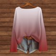 thumbnail image 3 of Oversized Sweaters for Women Long Sleeve Gradient Color Crewneck Drop Shoulder Pullover Sweater Knit Tops, 3 of 4
