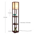 thumbnail image 3 of Brightech Maxwell Tower Lampadaire avec Étagères et Recharge Sans Fil, Brun (2 Pack), 3 of 5