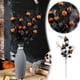 thumbnail image 2 of Ramo de calabazas decorativas con hojas de arce, decoración de árbol, flores realistas, ramo de calabazas de arce negro para decoración de festivales, color negro, 2 of 5