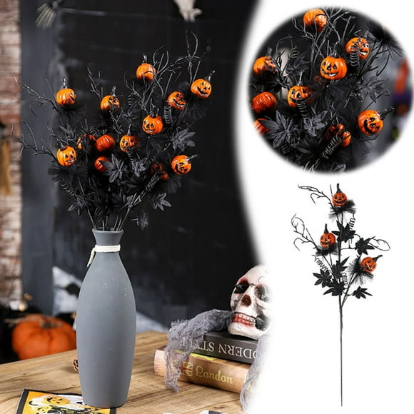 Pumpkin Bunch With Maple Leaves Tree Decoration Realistic Flower Black Maple Pumpkin Bouquet For Festival Decoration Black Wisteria Hanging Garland Flower Heads Wooden Flower Bouquet Flower Woodsy