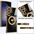 thumbnail image 4 of for Samsung Galaxy S23 Ultra Magnetic Phone Case Luxury Plating Cute Love Heart [Compatible with Magsafe] Slim Fit Shockproof Full Body Protective Case for Women Girls-Black, 4 of 12