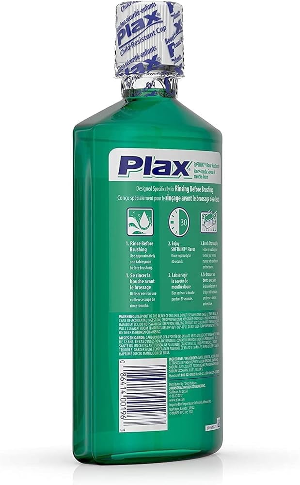Plax Plaque Loosening Rinse, Soft Mint 24 fl oz (2 Pack) C35