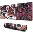 thumbnail image 1 of Functional Elegance for Your Desk - Extended XL Mousepad with Black Marble Fluid Design, Non-Slip Rubber Base, 31.5 x 11.8 in Perfect for Gaming and Office Work., 1 of 7