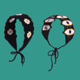 thumbnail image 4 of COMEET Crochet Hairband, Sweet Girls Crochet Flower Headband Sunproof Turban Tie Back Camping Headwrap Teenagers Lovely Hair Kerchief, 4 of 12