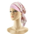 thumbnail image 6 of Segolike Soft Women Turban Head Wrap Scarf Hat Girls Hair Cover Sleeping Beanie Sleep Turbans Headscarf African Headwrap Headwear Cap Headband Pink, 6 of 8