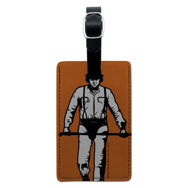 A Clockwork Orange Alex Character Rectangle Leather Luggage Card Suitcase Carry-On ID Tag