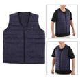 thumbnail image 4 of Suodoka Men's Heated Vest V Neck Smart Constant Temperature Warm Heating Vest for Winter Royalblue 6XL, 4 of 9