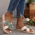 thumbnail image 5 of Green Women'S Flat Slippers Bowknot Round Toe Open Toe Comfort Non-Slip Versatile For Home Indoor Outdoor Daily Wear Footwear Size 42, 5 of 8