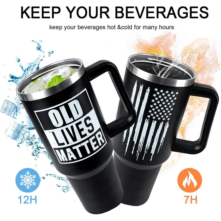 Old Lives Matter Tumbler 40oz Large Capacity with Handle