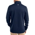 thumbnail image 2 of Men's-Cutter & Buck  Navy Notre Dame Fighting Irish DryTec Traverse Stretch Eco Tri-Blend Quarter-Zip Pullover, 2 of 2