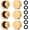 6 Pack, variant on 3/4"Garden Hose End Caps,Brass Garden Hose Cap with Washers,Female End Cap 2 Pack