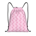 thumbnail image 1 of Xecao Breast Cancer Awareness5 Pattern Sports Drawstring Backpack - String Swim Gym Bag with Wet Proof Pocket for Women&Men-Small, 1 of 6