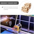thumbnail image 2 of Raindrops 100Pcs Golden Brass Threaded Insert Nut Heat Set Embedment for Plastic Injection Molding, 2 of 5