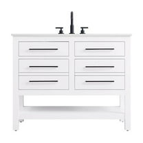 Elegant Kitchen and Bath 42 inch Single Bathroom Vanity in White