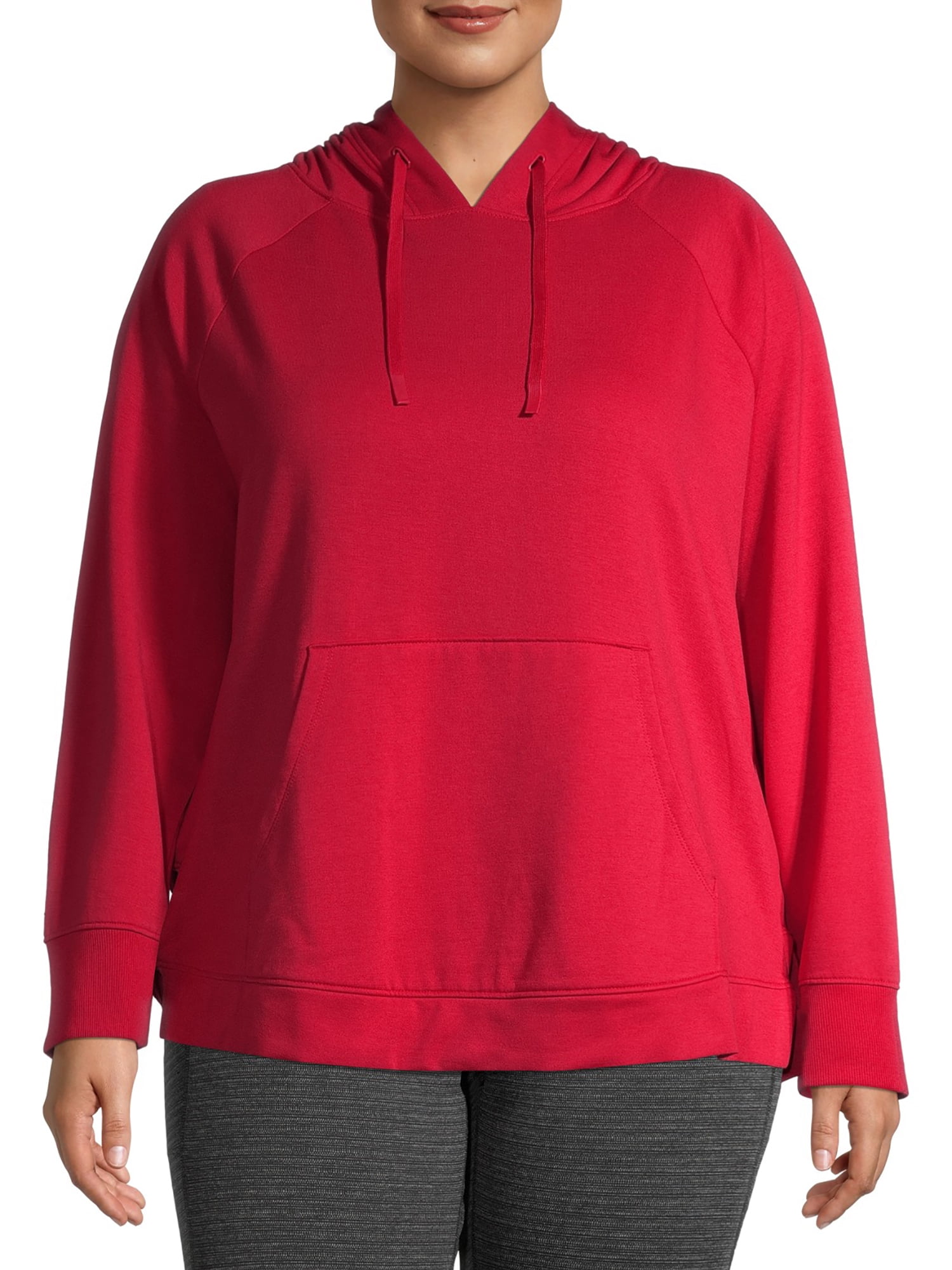 Womens Plus Size Active Fleece Pullover Sweatshirt