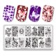 thumbnail image 1 of BeautyBigBang Placas de estampado Patrón de corteza de árbol Hojas Imagen de remolino Plantilla de arte de uñas de acero inoxidable Stencil XL-039 Tan Jianjun unisex, 1 of 2