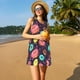 thumbnail image 3 of Balery Donuts1 Vestidos de verano para mujer con estampado: vestido holgado sin mangas, vestido playero informal y cómodo para días calurosos., 3 of 7