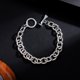 thumbnail image 1 of Pulsera de Cadena En Forma de o de Plata 925. Joya Elegante y con Estilo para Hombre y Mujer | Regalo Navideño | Material de Aleación | 19,5 X 1,8 X 0,9 Cm | 25 G, 1 of 7