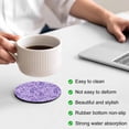 thumbnail image 3 of Vintage Purple Coasters Set of 2, Absorbent Coasters for Drinks, Retro Botanical Abstract Art Coaster for Desk Coffee Table Protection, Home Decor House Warming Gifts 4", 3 of 8