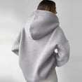 thumbnail image 4 of WENWU Hoodies Sweatshirt for Women Long Sleeve Hoodies for Women Pullover Oversized Hoodies for Women Light Gray Clothes Trendy Fall Outfits for Women Daily Wear, 4 of 7