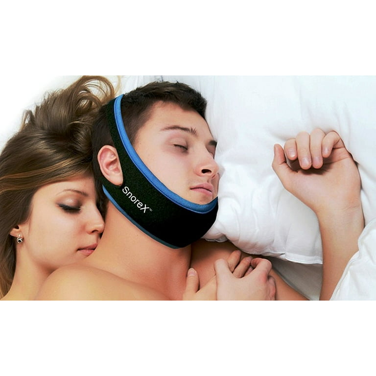 SnoreX Anti Chin Strap - Stop Snoring Anti Snore Solution Sleep Aid Device Fully Adjustable Jaw Strap -