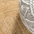 thumbnail image 6 of JONATHAN Y RNF110A-5R Harmony Boho Jute Circle Natural 5' Round Area Rug, Cottage French Country, Pet Friendly, Stain Resistant, Easy to Clean, for Living Room; Kitchen, Bedroom, 6 of 7