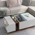 thumbnail image 4 of Furniture of America Podd Contemporary White 49-inch 3-Shelf Coffee Table by, 4 of 4