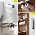 thumbnail image 2 of Portarrollos de papel de cocina, Portarrollos de papel de acero inoxidable 304, sin taladrar en la pared Portarrollos de papel de acero inoxidable Adhesivo 3M Autoadhesivo para baños de cocina, 2 of 5