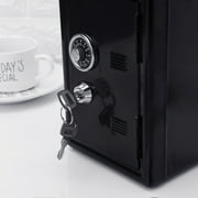 New Safe Security Metal Money Deposit Cash Savings Saving Box 2 Keys