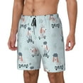 thumbnail image 2 of Uemuo Poodle Playing Skateboard Pattern Mens Swim Trunks Quick Dry Board Shorts with Mesh Lining, Stretch Beach Shorts Quick Dry No-Chafing Board Shorts-Medium, 2 of 9