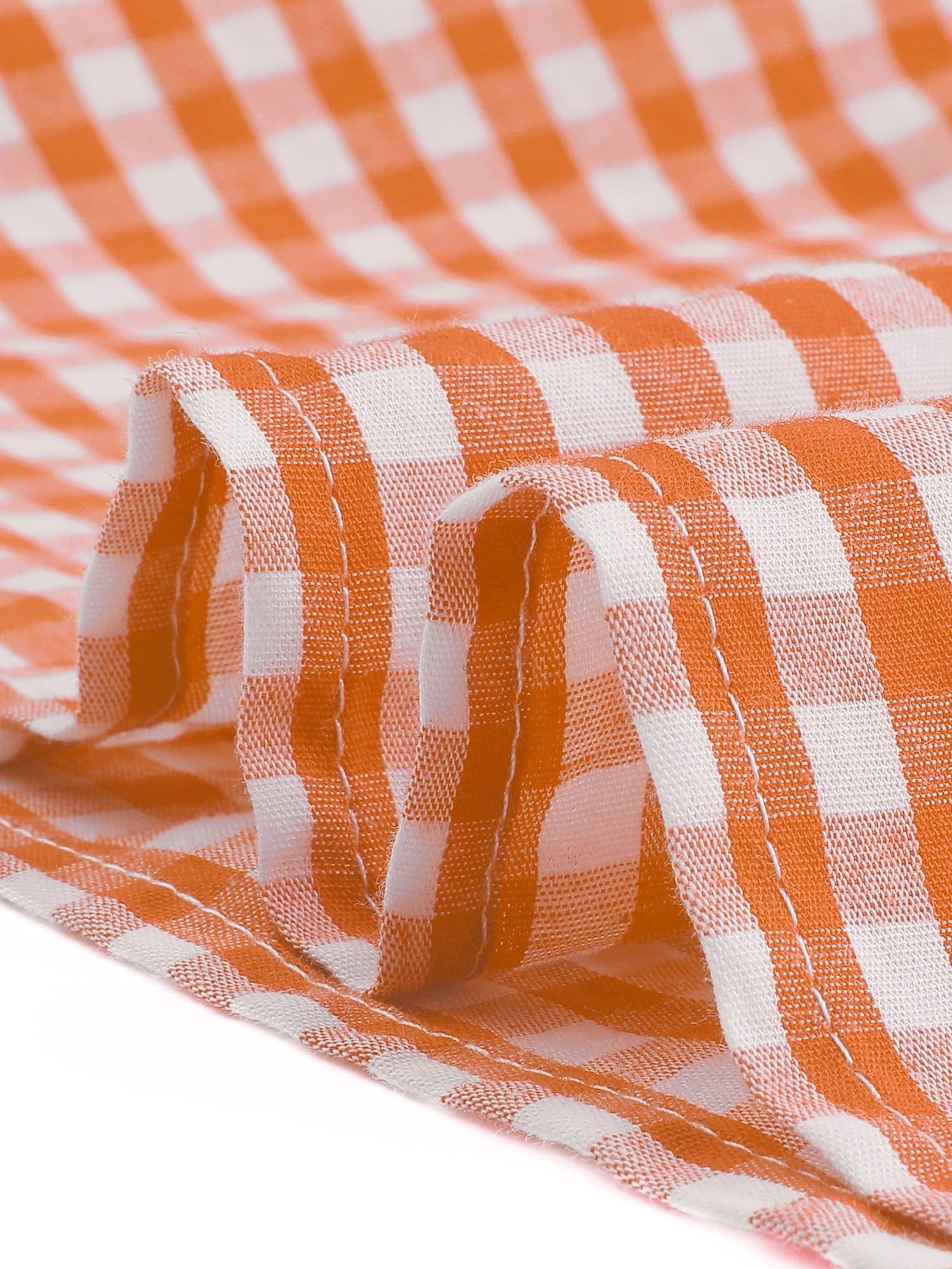 DARING DIVA Women's Plus Size Plaid Round Neck Short Sleeve Midi Dress 3X Orange