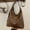 Coffee, variant on Dvkptbk Womens Tote Bag, Leather Bucket Handbag Purse And Handbags Medium Satchel Hobo Purse Designer Work Shoulder Bags