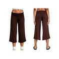thumbnail image 2 of LMLYSoH Women’s Wide Leg Capri Pants Fold Over Waist Loose Cropped Pants, 2 of 8