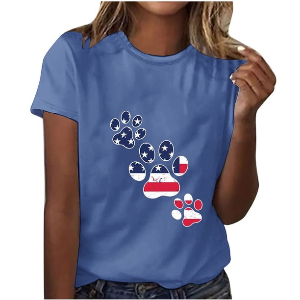 Fiudx Ropa de Mujer Camisas de Manga Corta para Mujer, Estilo Independiente, para Mujer