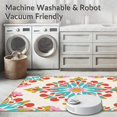 thumbnail image 5 of ODIKA 8'x10' Machine Washable Non-Slip Area Rug, Sunburst Mosaic Motif with Interlocking and Petal Details High Traffic Rug with Pad, Red, 598949, 5 of 8