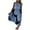 Blue, variant on Enjoytime Summer Vacation Dresses for Women Plus Size Boho Floral Print Crewneck Sleeveless Summer Midi Dress Pleated Oversized Women Hawaiian Sundress